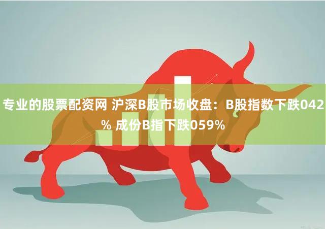 专业的股票配资网 沪深B股市场收盘：B股指数下跌042% 成份B指下跌059%